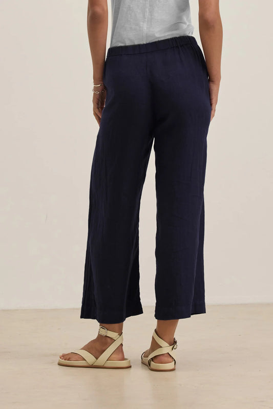 Lola Linen Pant - Navy