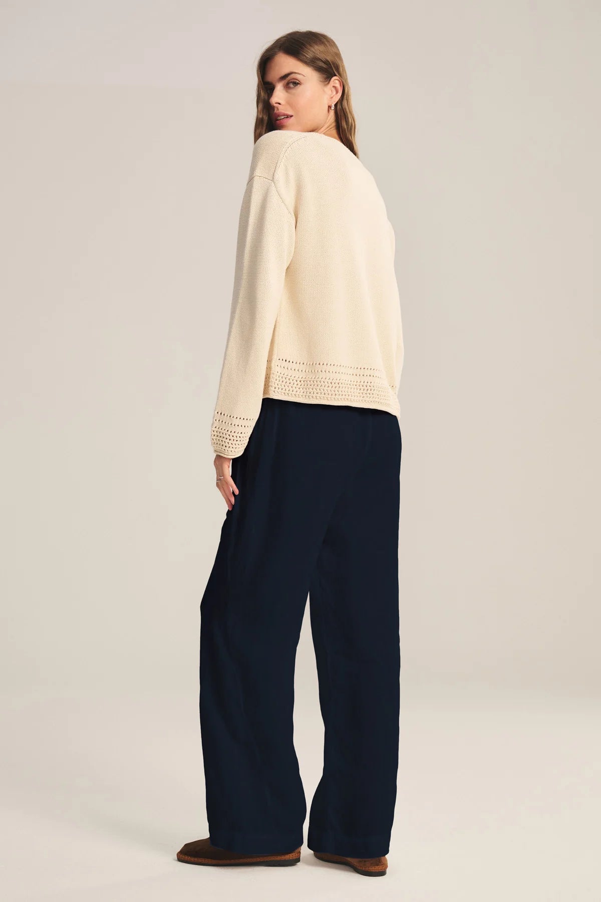 Lola Linen Pant - Navy