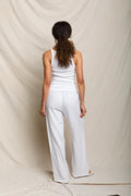 Lorana Linen Drawstring Pants - White