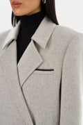 Lorelei Double Face Wool Coat - Light Grey