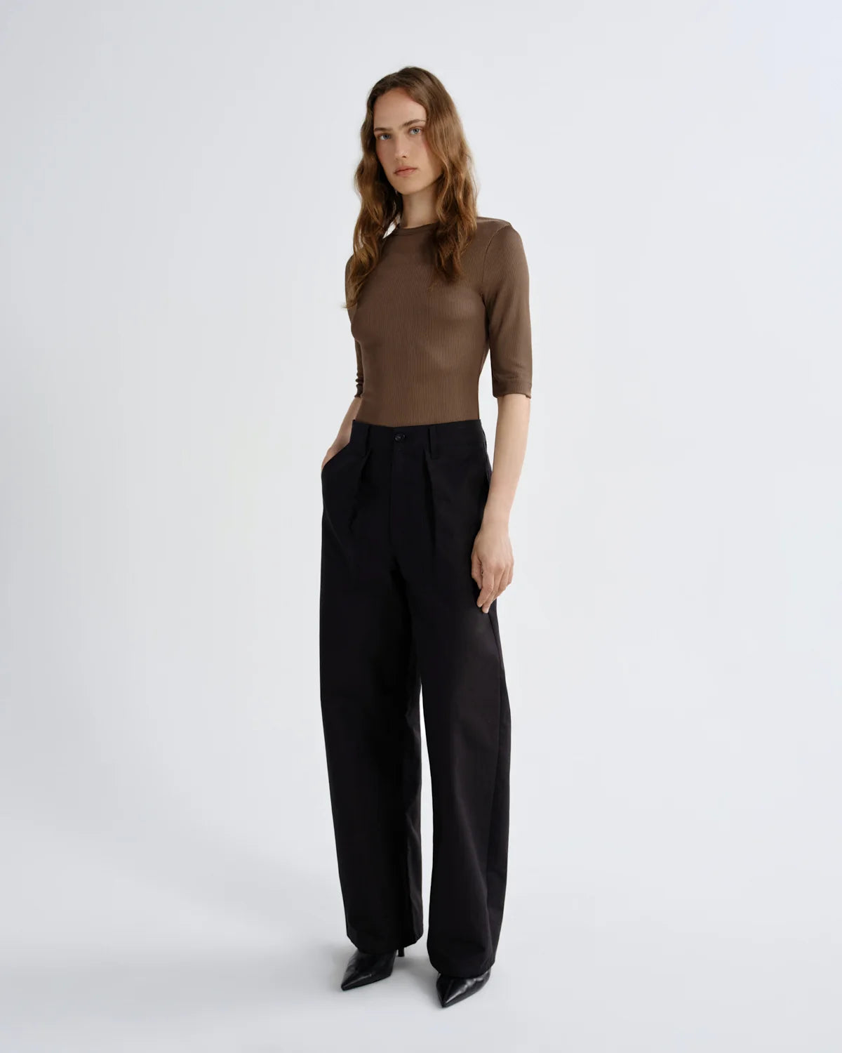 Low Curve Utility Jean (Sateen) - Black