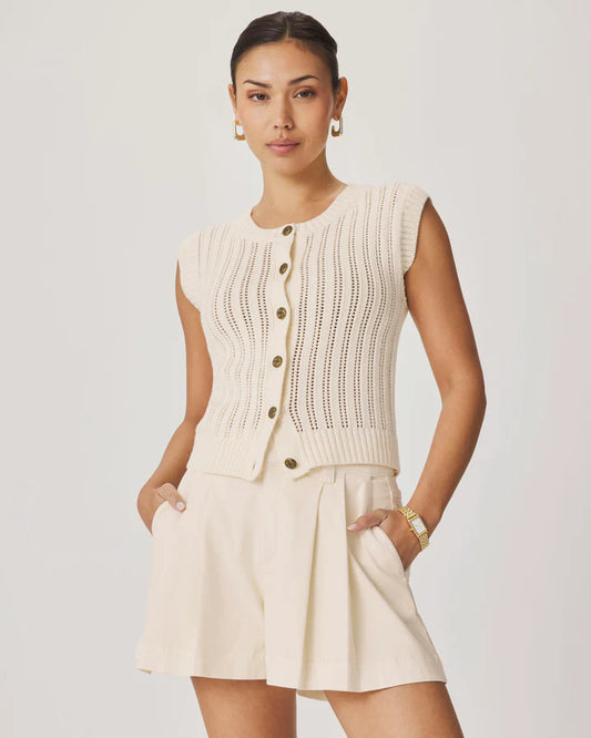 Luca Knit Tank - Antique Pearl