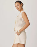 Luca Knit Tank - Antique Pearl