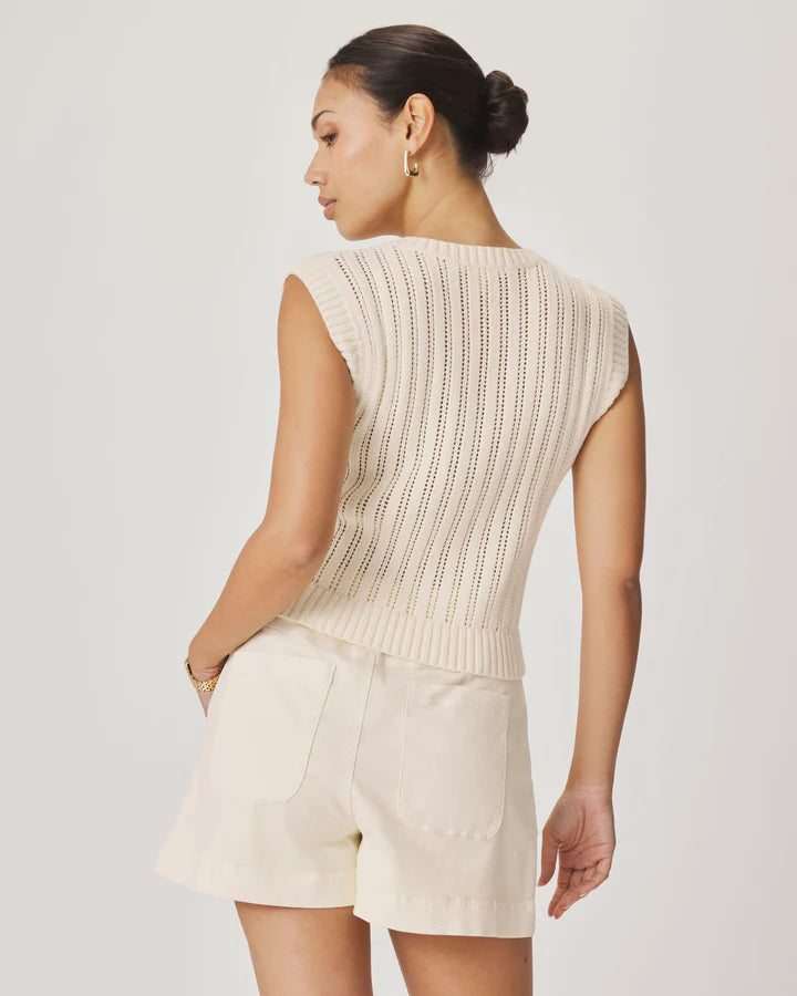 Luca Knit Tank - Antique Pearl
