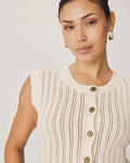 Luca Knit Tank - Antique Pearl