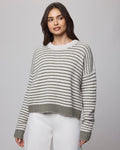 Lucy Stripe Sweater - Green Spruce/Oak