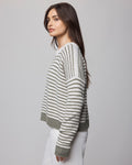 Lucy Stripe Sweater - Green Spruce/Oak