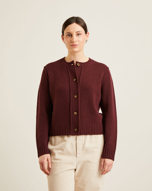 Lune Cardigan - Burgundy