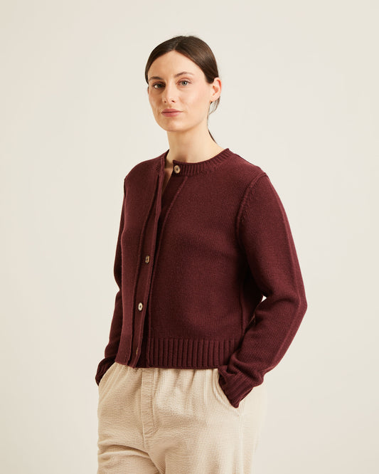 Lune Cardigan - Burgundy