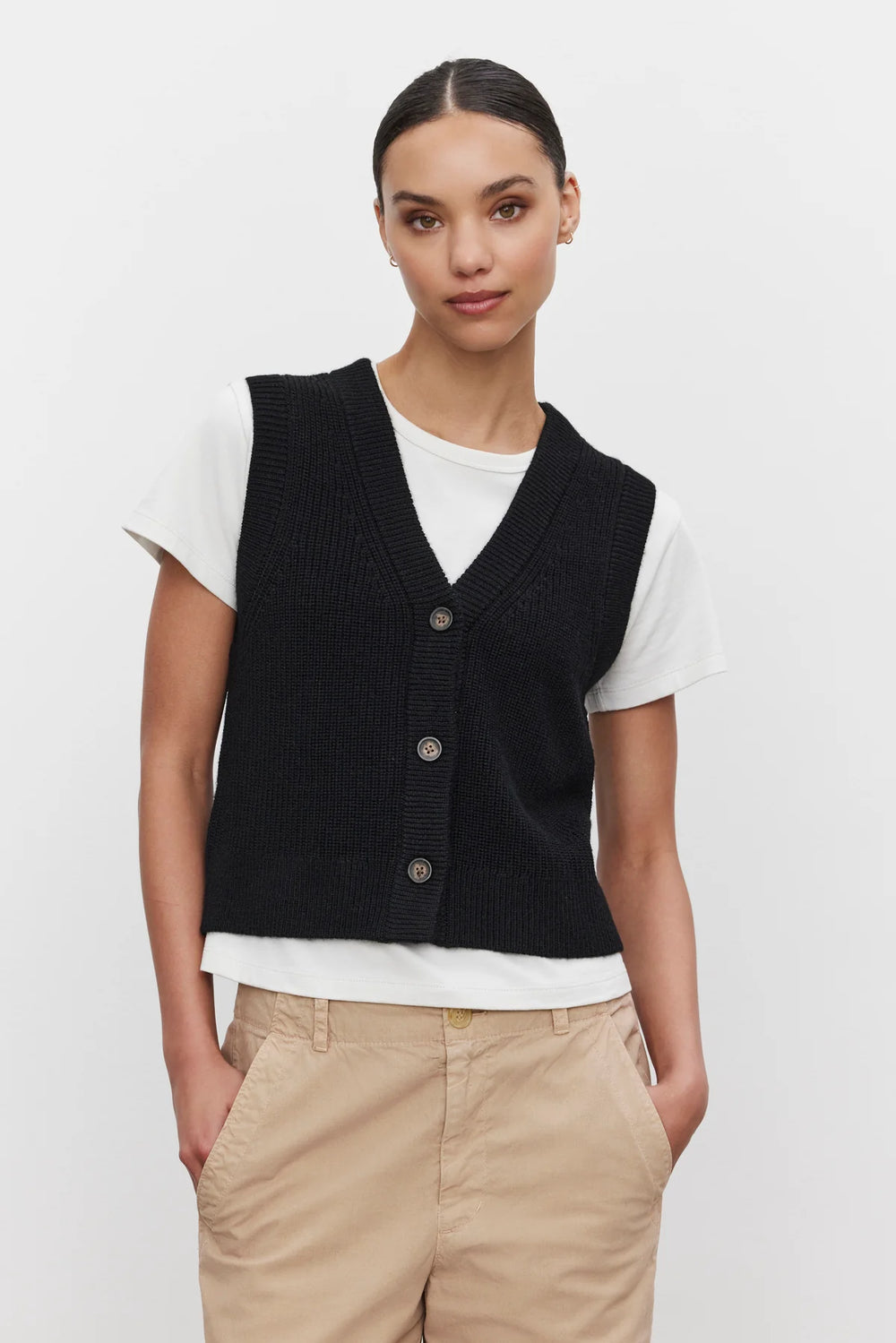 Lu Sweater Vest - Black