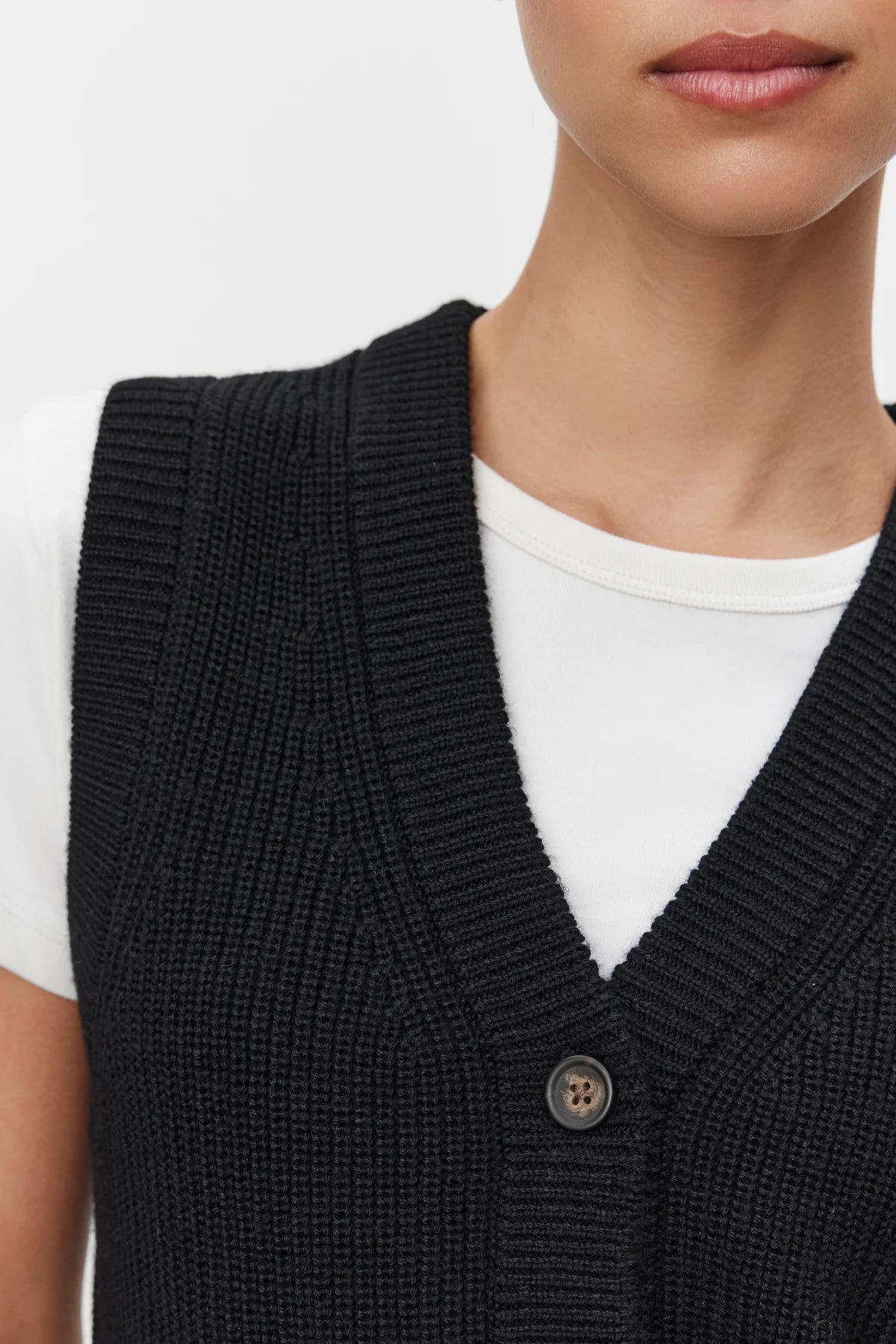 Lu Sweater Vest - Black