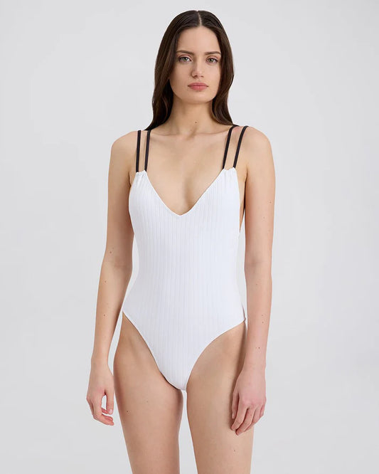 The Lynn Ribbed One Piece - Marshmallow