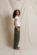 Macy Recycled Cotton Rib Fitted Tee - White