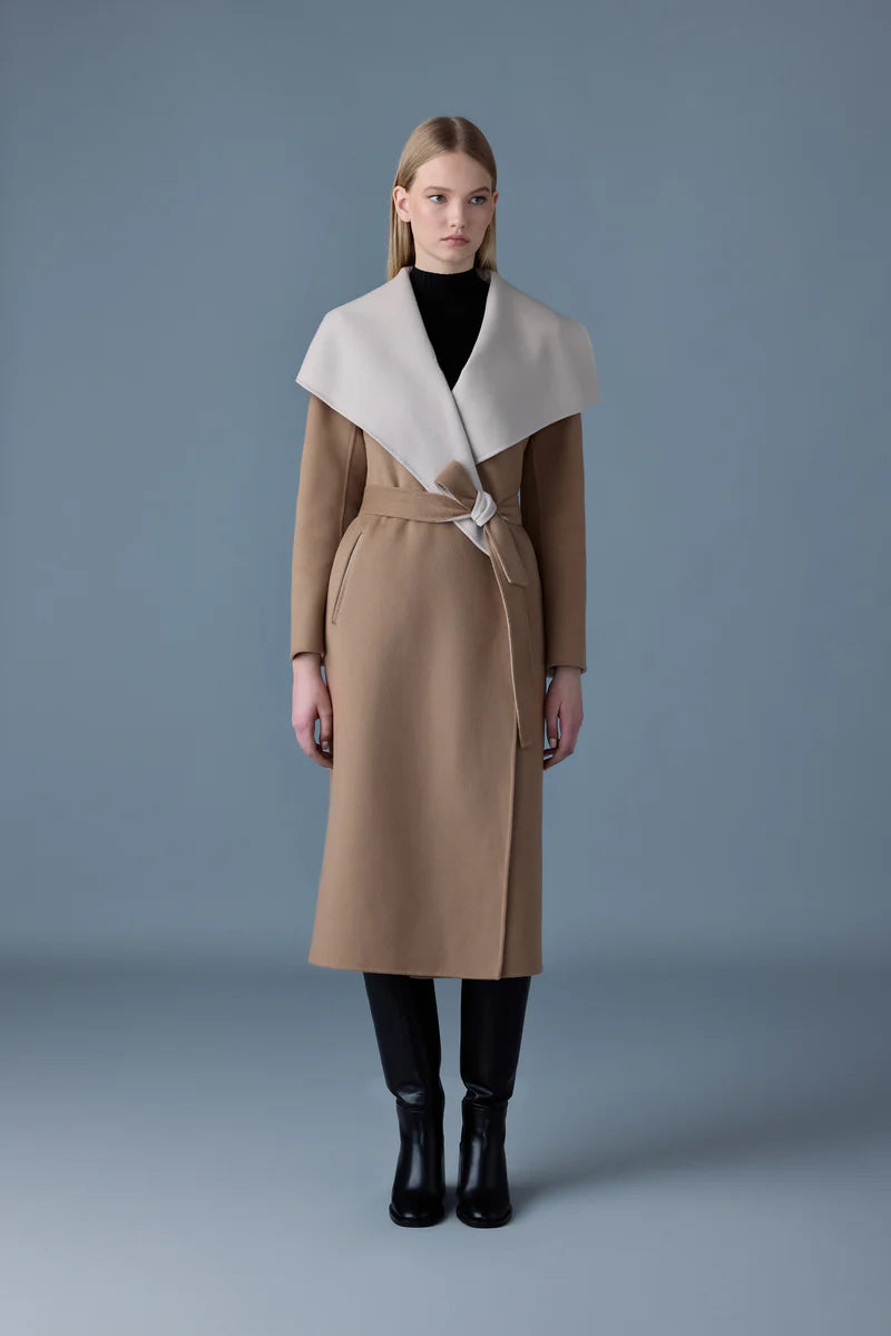 MAI-CN Double-Face Wool Wrap Coat - Light Camel Trench