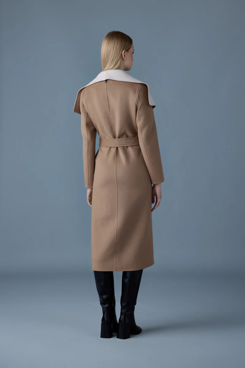 MAI-CN Double-Face Wool Wrap Coat - Light Camel Trench