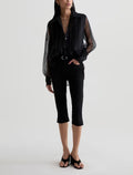 Maisie Jean Mid-Rise Capri - Super Black