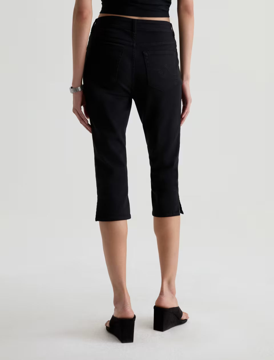 Maisie Jean Mid-Rise Capri - Super Black