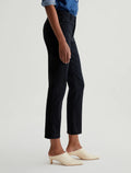 Mari Crop Mid-Rise Slim Straight - Sulfur Black