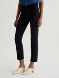 Mari Crop Mid-Rise Slim Straight - Sulfur Black