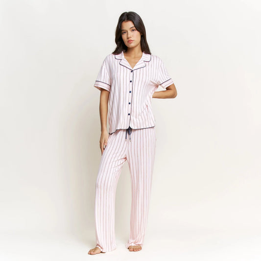 All American PJ Set - Marzipan Stripe