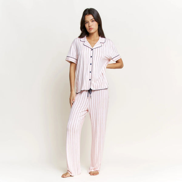 All American PJ Set - Marzipan Stripe