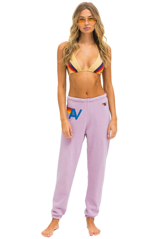 Logo Stitch Sweatpants - Mauve