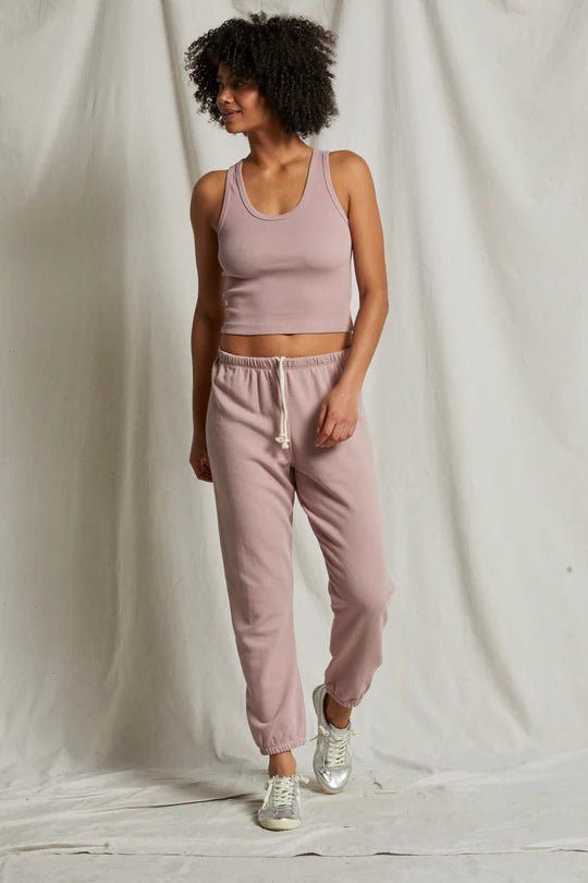 The Johnny French Terry Easy Sweatpant - Mauve