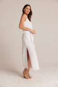 Flowy Hem Maxi Dress - White
