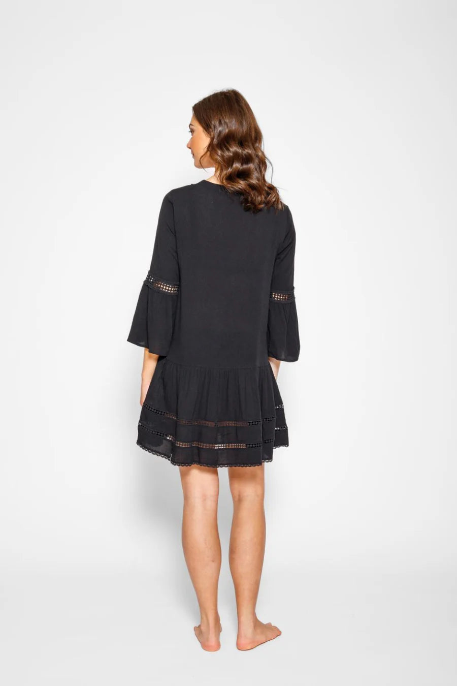 Miami Luxe Drop Waist Dress - Black