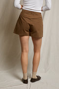 Mei Cotton Twill Short With Pockets - Mocha