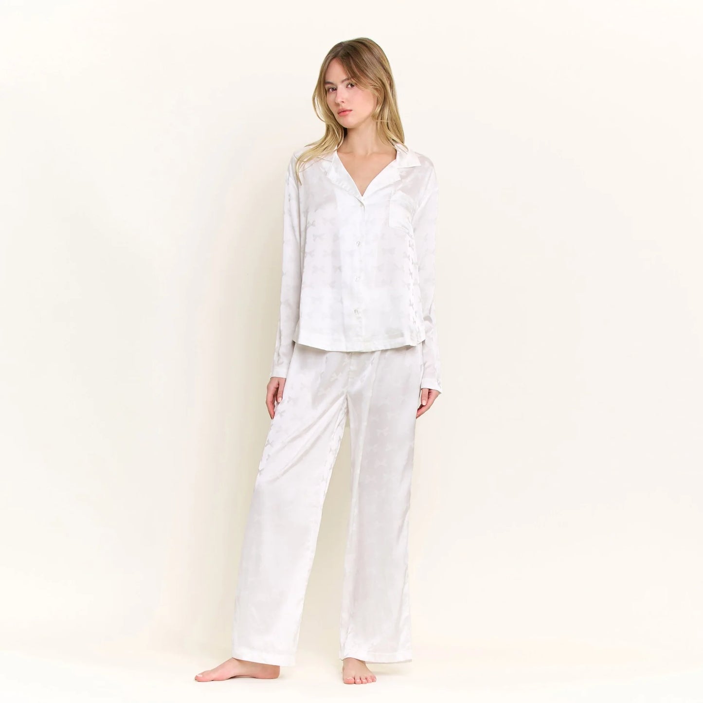 Forever Mine Long PJ Set - White