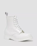 1460 Mono Patent Leather Lace Up Boots - White Patent Leather