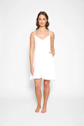Miami Tiered Strappy Mini Dress - White