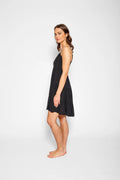 Miami Tiered Strappy Mini Dress - Black