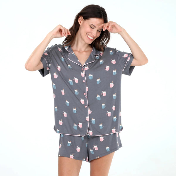 All American Shortie PJ Set - Ash Mugs