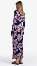 Crewneck Midi Dress - Navy Floral