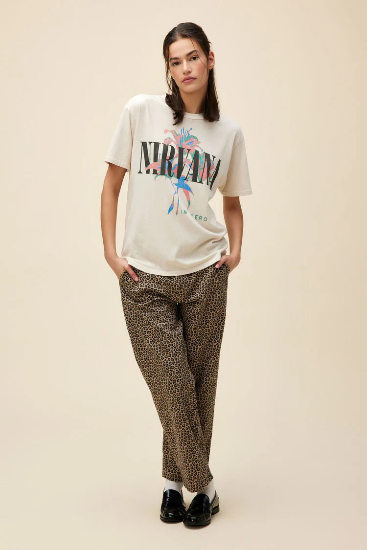 Nirvana Lilies Weekend Tee - Dirty White