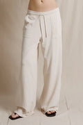 Noa French Terry Pant with Pockets - Sugar