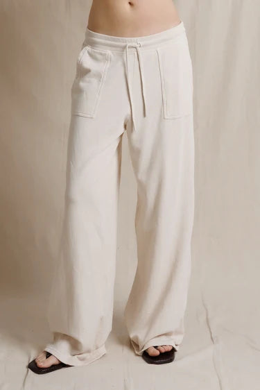 Noa French Terry Pant with Pockets - Sugar