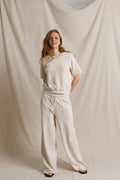 Noa French Terry Pant with Pockets - Sugar