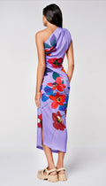 Single Shoulder Dress - Poppy Print