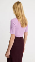 Elbow Sleeve Knit Crewneck - Orchid