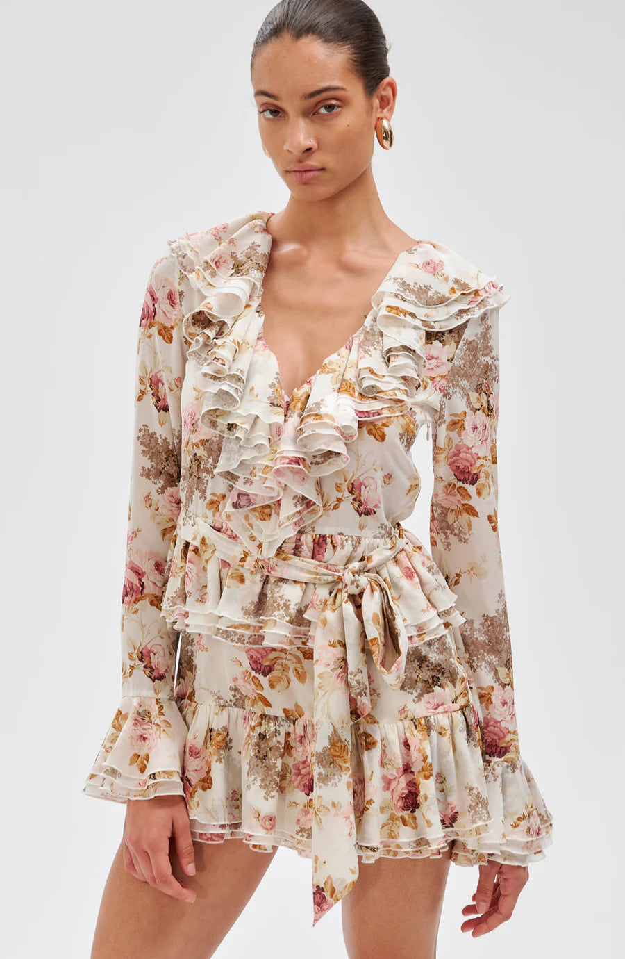 Palmero Dress - Muted Floral