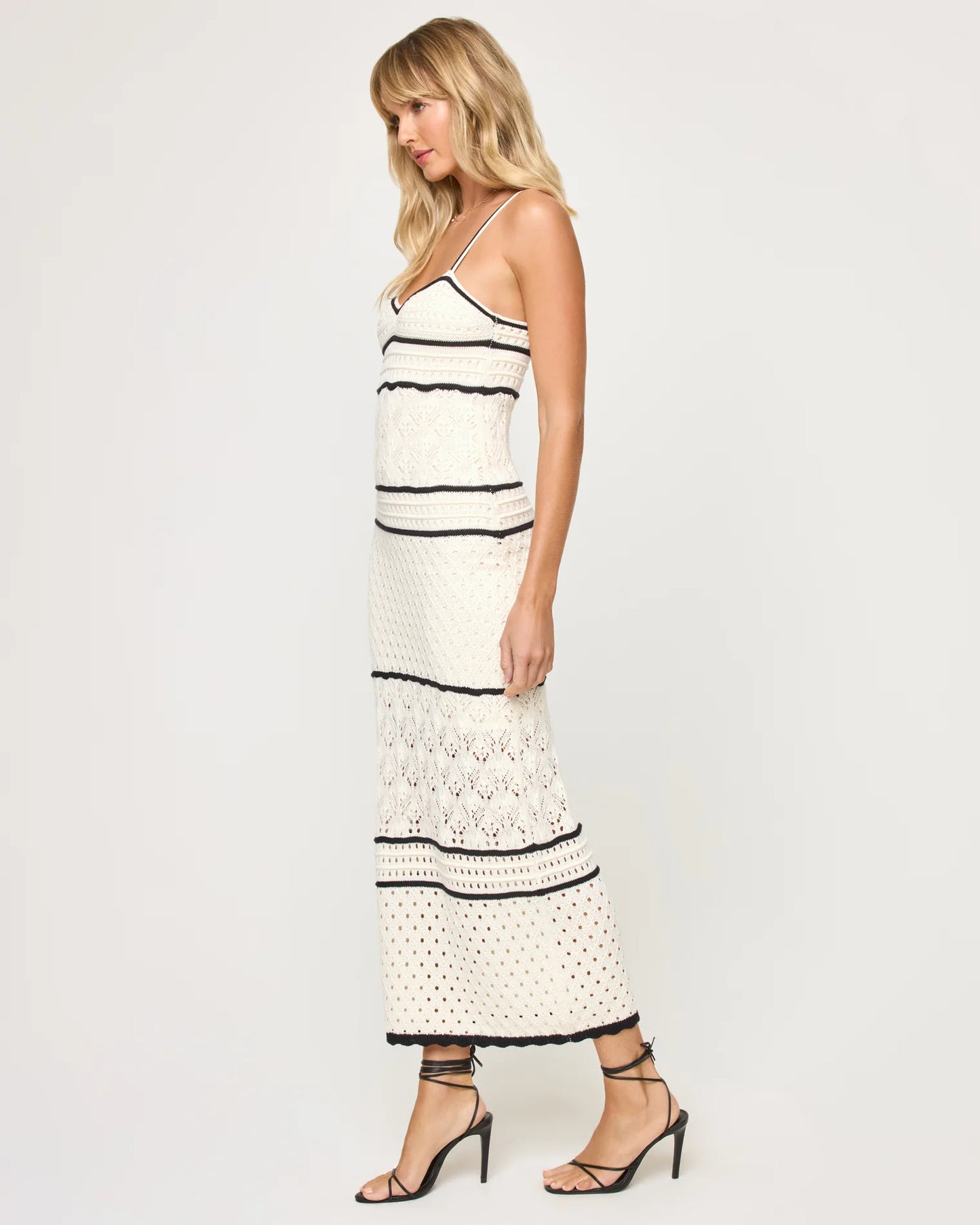 Isle of Palms Dress - Cream / Black
