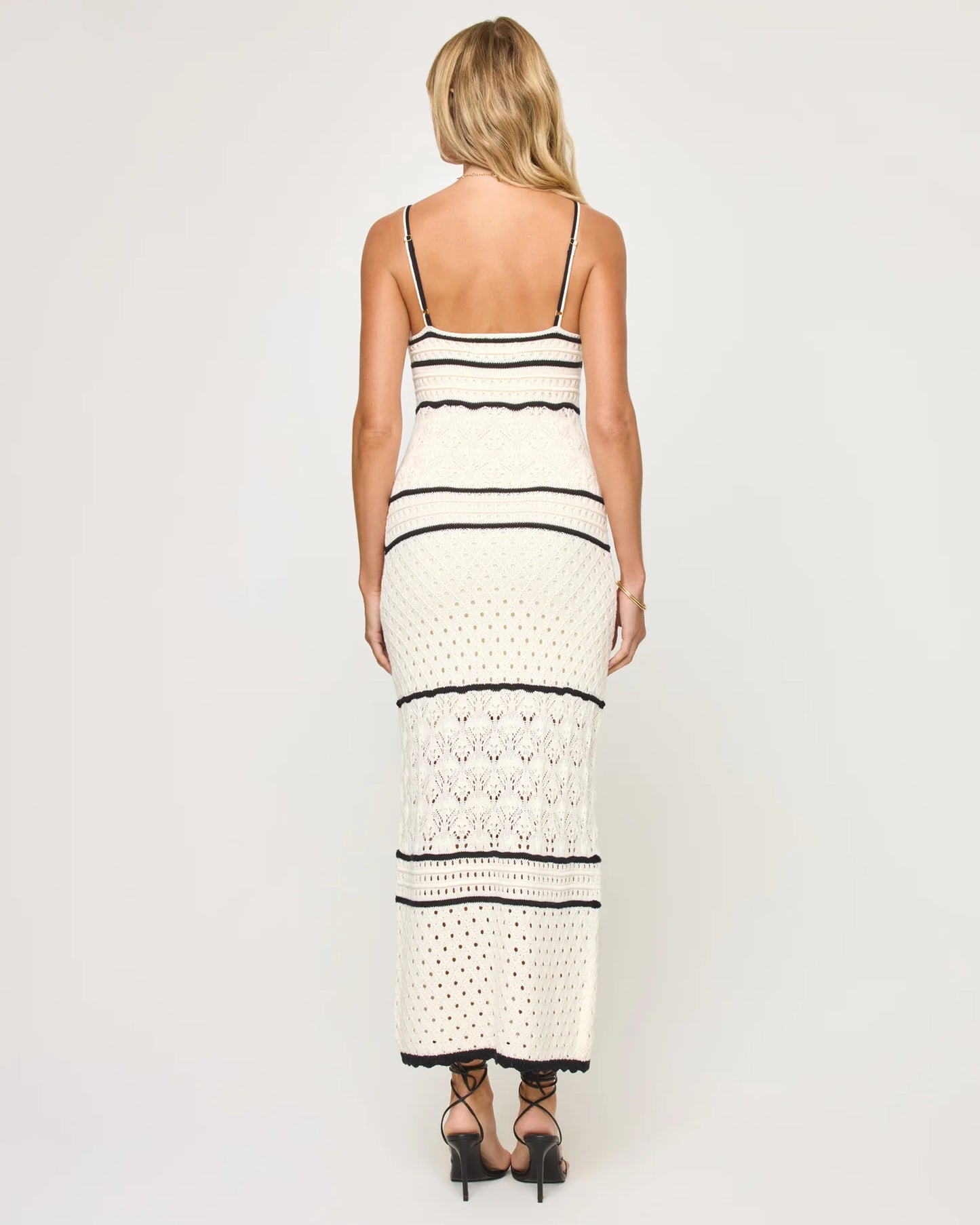 Isle of Palms Dress - Cream / Black