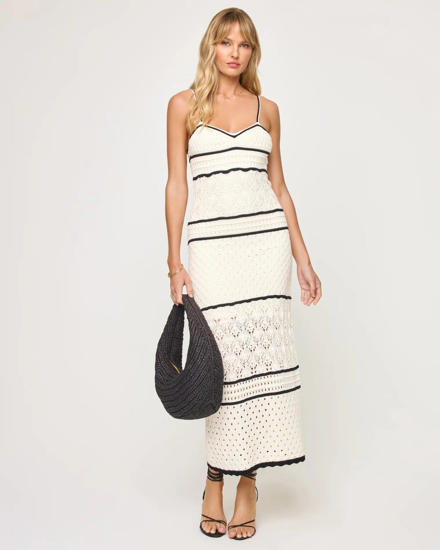 Isle of Palms Dress - Cream / Black