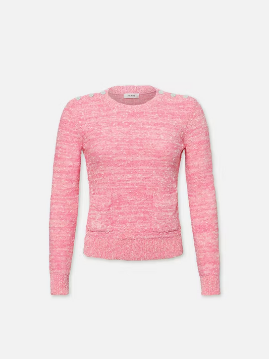 Patch Pocket Sweater - Pink