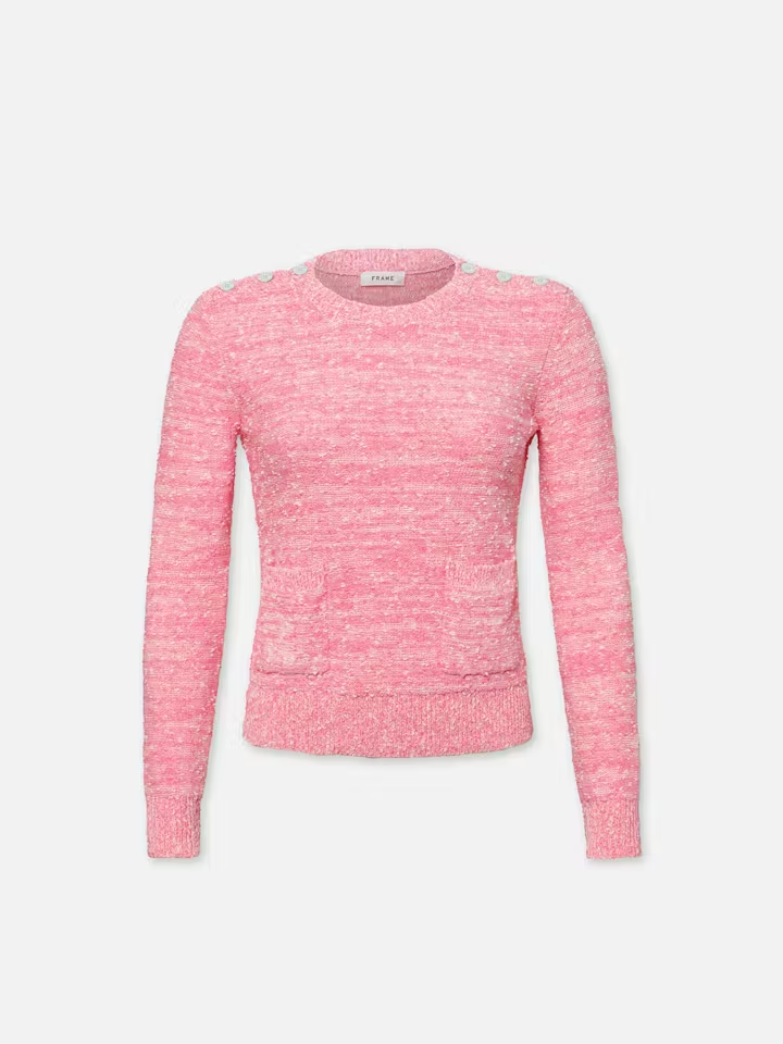 Patch Pocket Sweater - Pink