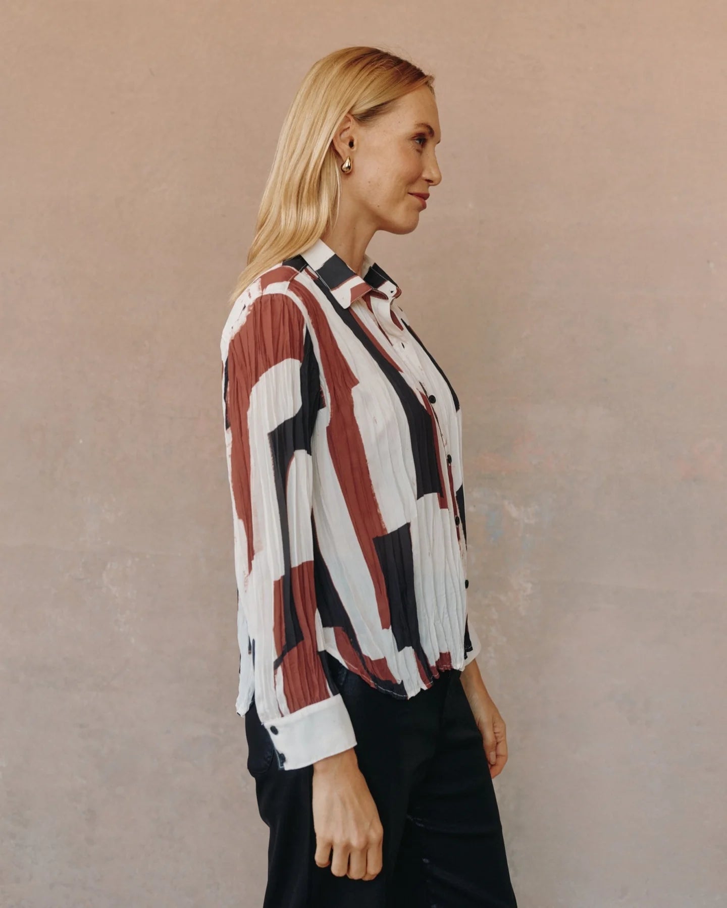 Pleated Button Down - Modern Art Print