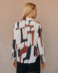 Pleated Button Down - Modern Art Print